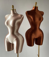 Personnalisation pas cher grande hanche robe de soirée factice taille mince femme PU et fibre de verre robe tissu Mannequin