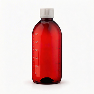 Bouteilles de sirop contre la toux en plastique PET personnalisées, légères, durables, grande capacité 300 ml, directement de l'usine, pour usage pharmaceutique - Product Image 2