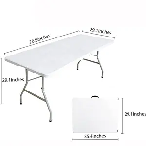 Großhandels preise Outdoor-Vermietung 6ft tragbare Esszimmer HDPE Kunststoff Klapp lange Party Tische und Stühle für Veranstaltungen