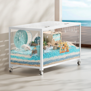 Bucatstate <span class=keywords><strong>Gabbia</strong></span> per Criceti di Lusso 100cm, Trasparente, Ampio Spazio, in Metallo, per Piccoli Animali Domestici 3.0 - Product Image 6