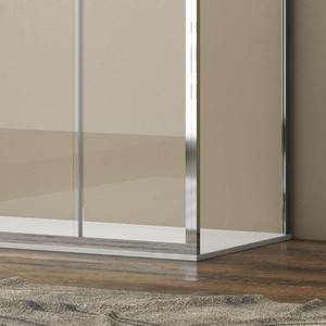 Kamalu KEL6000 80x170 doppie porte scorrevoli per doccia moderne 8 mm vetro anticalcare in acciaio inossidabile stile pieghevole - Product Image 5