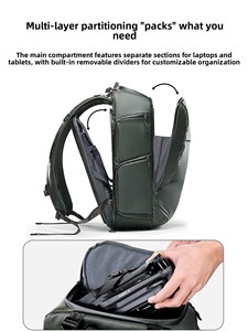 Sac photo double épaule BENRO City300 pour appareil photo reflex numérique, ordinateur portable, compatible <span class=keywords><strong>Fujifilm</strong></span>, pour les trajets quotidiens, les voyages et les drones - Product Image 3