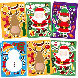 Adesivi Puzzle Personalizzati con Cartoni Animati, Fogli di Adesivi per Creare Volti, Gioco Natalizio Fai-da-Te per Bambini - Product Image 2