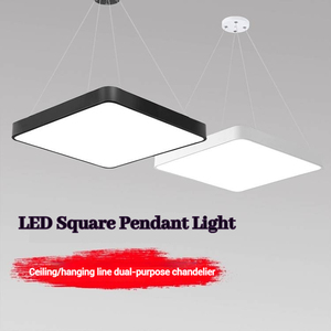 Hiện đại màu đen trắng LED bảng điều chỉnh đèn trần hình chữ nhật Văn phòng Phòng phòng đèn chùm đèn Mặt dây chuyền cho chiếu sáng nhà - Product Image 3