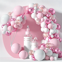 Kit de guirlande de ballons métalliques, arche de ballons à confettis dorés pour la décoration de fête de naissance, anniversaire, remise de diplôme, mariage