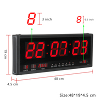 Grande horloge murale calendrier avec écran miroir, horloge murale numérique électronique LED, affichage du mois, de la date, du jour de la semaine et de la température