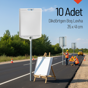 Reflective Traffic Sign <b>Sheets</b> 10 Rectangular 35 X 41 Cm - Product Image 3