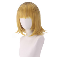 Venta al por mayor 14 pulgadas corto negro Rubio mezclado Oshi No Ko Cosplay MEM Cyo peluca sintética Anime Halloween Cosplay disfraz peluca