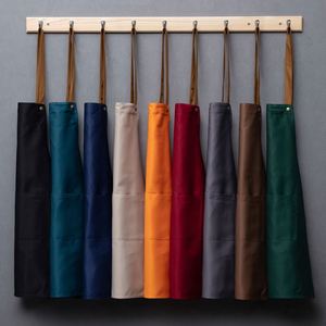 High Quality Plain Cotton Waterproof Chef Cooking Custom Logo Printing <b>Aprons</b> - Product Image 6