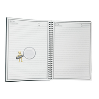 Cahier fusée A5 de planificateur en papier kraft, bloc-notes intelligent, réutilisable, avec intérieur pointillé