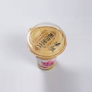 Conteneur d'emballage en plastique de 350Ml, <span class=keywords><strong>Pot</strong></span> de <span class=keywords><strong>yaourt</strong></span>, gel PP, avec couvercle et cuillère - Product Image 2