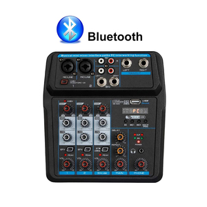 Professional Portable 4-Channel USB Mini Audio <strong>Mixer</strong> Live Sound DJ Console for <strong>Karaoke</strong> Recording Small Interface Sound Interface - Product Image 1