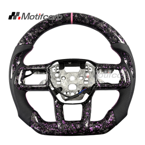 Volant de voiture personnalisé en fibre de carbone forgée rose pour Ford Mustang GT GTD 7ème génération S650 Dark Horse Shelby Coupé 2024-2026 - Product Image 1