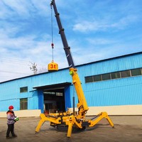 Mini-grue araignée personnalisable certifiée CE de 2 et 3 tonnes, directement de l'usine, pour la rénovation intérieure et le levage dans les espaces étroits des sous-sols