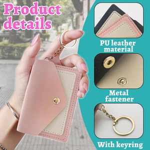 Custom Birth Control Pill Case/Wallet PU Leather Medicine Holder Keychain Envelope Purse with Snap Closure and Keyring Holder - Product Image 5