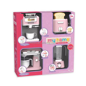 Jouets chanceux semblant jouer appareils de cuisine ensemble de jouets enfants accessoires de cuisine ensemble <span class=keywords><strong>cafetière</strong></span> grille-pain batteur à oeufs fabricant de jus - Product Image 6