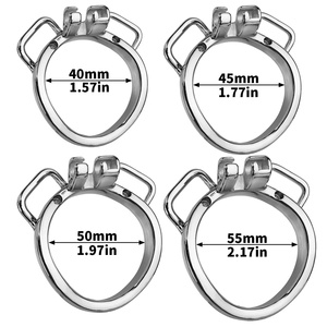 FRRK Flat Chastity Cage Cock Cages with Urine Holder Base Chastity Belt Device Lock Realistic Penis BDSM Adult Sex <b>Toys</b> <b>for</b> <b>Men</b> - Product Image 6