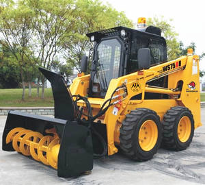 CE EPA disetujui 75hp Beaver Skid Steer Loader WS75 dengan mesin Yanmar pengiriman gratis Wheel Loader dengan salju Blower untuk dijual - Product Image 1