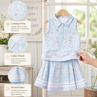 Ensemble de vêtements de tennis et de golf pour filles Puresun, haut polo sans manches et jupe plissée, tenue de sport élégante avec nœud en forme de sucette