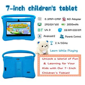 Tablette PC pour enfants haute performance 7 pouces, 2 Go de RAM + 32 Go de ROM, appareil photo 2 MP, batterie 3000 mAh, Android, cadeau idéal pour les enfants - Product Image 2
