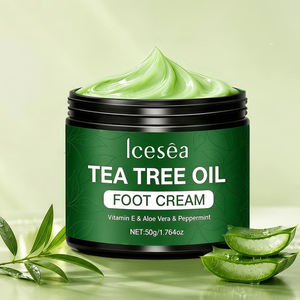 Crema para Pies con Aceite de Árbol de Té de Marca Privada OEM/ODM |   Crema Hidratante de Aloe Vera para Talones Agrietados |   Cuidado Natural de los Pies al por Mayor - Product Image 1