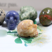 Petits crânes en cristal sculptés à la main, Mini crânes en cristal naturel de 24mm, vente en gros