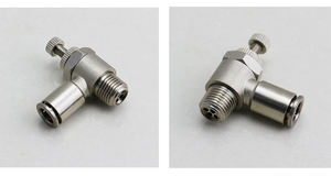 Pousser pour connecter le <span class=keywords><strong>coude</strong></span> de la soupape de commande de débit d'air 8MM OD 1/4 ''BSP Push Fit Fitting MSL Vanne de commande de vitesse pneumatique - Product Image 2