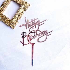 Honey And Sweetness Acrylic <b>Cake</b> Topper Happy Birthday Black <b>Cake</b> <b>Decoration</b> Birthday Party <b>Supplies</b> - Product Image 2