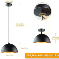 Abat-jour de lampe suspendue en forme de demi-cercle Macaron, petite lampe suspendue en fer pour la maison, le loft, le restaurant, les décorations de bar