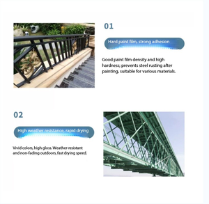 Peinture industrielle antirouille qui élimine la rouille et les taches de rouille et est appliquée sur les surfaces métalliques des bâtiments - Product Image 4