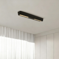 Lampe LED moderne et simple pour salon, nouveau spot anti-éblouissement à montage en surface, corps en aluminium, grille de surface lumineuse