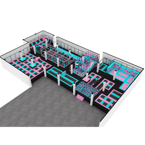 Grande aire de jeux <span class=keywords><strong>interactive</strong></span> personnalisée pour enfants, ensemble intérieur, équipement de parc de trampoline pour enfants - Product Image 1