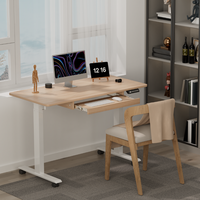 Bureau électrique réglable en hauteur à moteur unique avec tiroir, table de jeu intelligente pour ordinateur, idéal pour la maison, l'étude et le travail