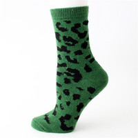 Chaussettes en laine d'hiver à motif léopard, grande taille, vente chaude