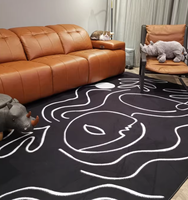 Tapis de canapé pour salon et zone de table basse, moderne, fabriqué à la machine, antidérapant, tapis de chevet simple pour chambre à coucher