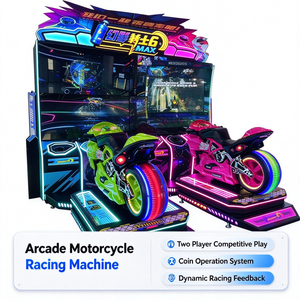 Simulatore <span class=keywords><strong>di</strong></span> Moto <span class=keywords><strong>da</strong></span> <span class=keywords><strong>Corsa</strong></span> a Due Posti con Gettoniera, 7 Piste e Ruote Luminose per Centri Ricreativi e Sale Giochi - Product Image 4