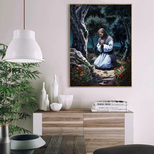 SONGWOOART Peinture acrylique facile pour débutants sur le thème de la religion chrétienne, cadeau, décoration de la maison, kit de peinture <span class=keywords><strong>par</strong></span> numéros - Product Image 2