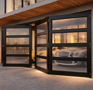 Porte de garage automatique moderne en aluminium de haute qualité, porte sectionnelle isolée sur mesure pour villa et maison privée - Product Image 3