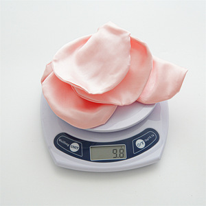 Thời Trang Quá Khổ XXL Scrunchies Rắn Màu Hồng Đàn Hồi Lụa Satin Vuông Lớn Tóc Tùy Chỉnh Scrunchies Set Cô Gái Scrunchie - Product Image 5