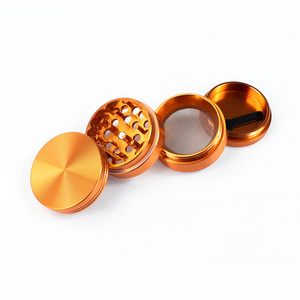 Crusher OEM ODM Wholesale UV Laser 2.5'' Inch Laser Custom Logo 63mm 4 Piece Aluminum Alloy <b>Herb</b> <b>Grinder</b> Spice Tobacco <b>Grinder</b> - Product Image 4