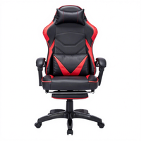 Chaise de jeu ergonomique moderne avec rotation à 360 degrés, hauteur réglable, fonction de réclinaison et de refroidissement, en cuir PU