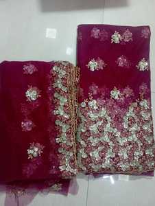 Premium Quality Wedding and Outdoor Occasion Embroidery Sequence Net <b>Fabric</b> From <b>Indian</b> Exporter at Affordable Price - Product Image 5