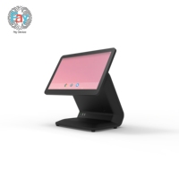 Terminal Punto de Venta con Pantalla Táctil Principal de 15.6 Pulgadas y Pantalla para Clientes de 11.6 Pulgadas, Caja Registradora para Restaurante, Supermercado y Mostrador de Cobro