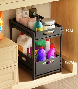 Kitchen Expandable Spice Storage Shelf Drawer Cabinet Under the Sink Bathroom Organizer Rack Holder colorful storage drawers