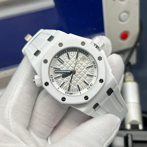 Relojes Mecánicos para Hombre, Reloj de Cerámica Blanca de 42 mm, Esfera Blanca, 300 m, Reloj Automático de Lujo con Correa de Goma para Hombre - Product Image 2