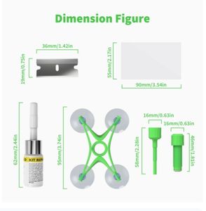 Kit de réparation multifonctionnel pour pare-brise USA Mairun DIY, pour dommages au verre, niveau USA 823 - Product Image 3