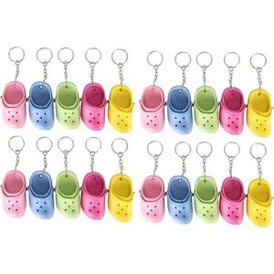 Logistics <b>Mini</b> EVA Slipper Keychain Cute Hole Shoe <b>Keyring</b> for Handbag Backpack Luggage Decoration Assorted Colors Gifts - Product Image 1