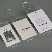 Étiquettes volantes pour vêtements, étiquettes personnalisées avec logo, cartes de visite pour vêtements avec logo, en PVC plastique transparent sur mesure