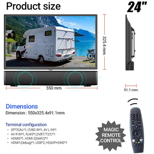 24 "Web OS RV <span class=keywords><strong>TV</strong></span> Set Avec Barre De Son Intégrée Chargeur De Voiture Marine <span class=keywords><strong>Camping</strong></span> En Plein Air Télévision Caravane Android Smart DC 24V <span class=keywords><strong>12V</strong></span> <span class=keywords><strong>TV</strong></span> - Product Image 4