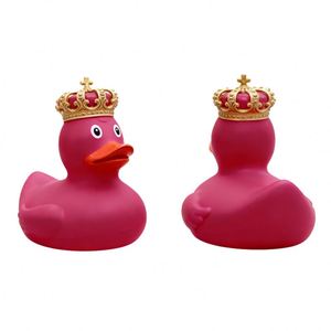 Custom Promotion Cute Toy Animal 8-15 Cm Blue Bulk Float Pink Rubber Doctor Security Guard <b>Small</b> Colorful Vinyl Bath Duck - Product Image 2